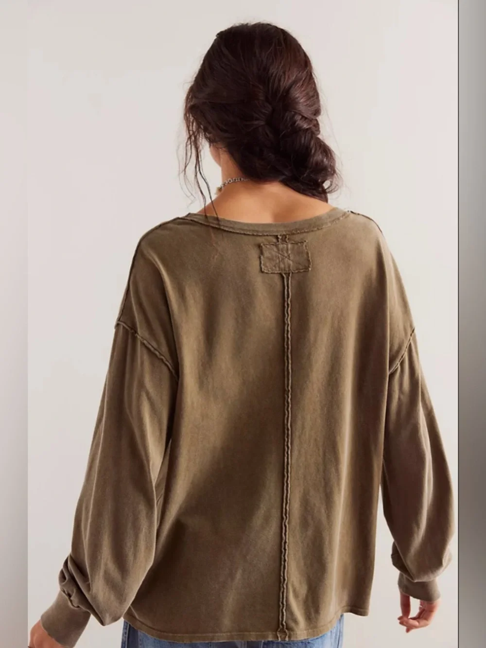 Free People We The Free Fade Into You Tee - Military Olive - Picture 3 of 11